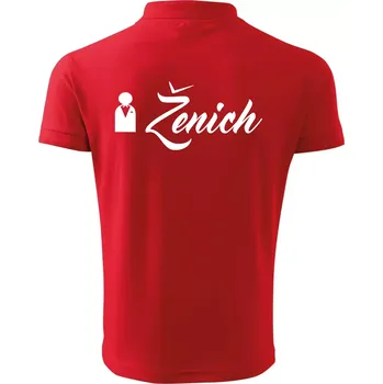 Pánská košile Ženich ikonka - Polokošile pánská Pique Polo 203 - 2XL ( Červená )