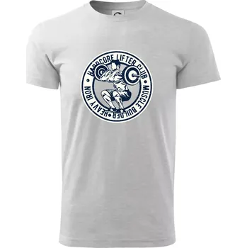 Pánské tričko Hardcore Lifter heavy iron - Triko extra velké (5-8XL) - 6XL ( Světlešedý Melír )