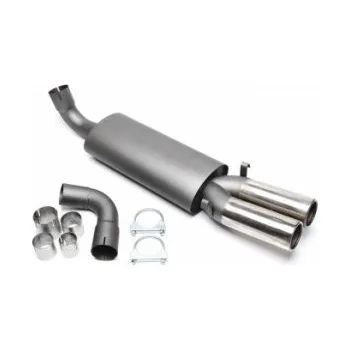 Zadní díl výfuku TA Technix sportovní výfuk - Audi 80 / 90 / Coupé (86-96) kromě Quattro, 2x 76 mm rovná nerezová koncovka s pertlem