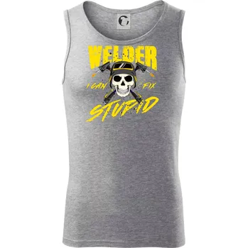 Welder I can fix stupid - Tílko pánské Core - XL ( Tmavě šedý melír )