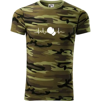 Pánské tričko EKG box rukavice - Army CAMOUFLAGE - XS ( Zelený maskáč )