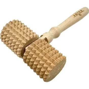 AcusMed Dvojitý masážní anticelulitidový váleček s rukojetí Akito