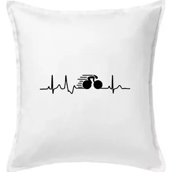 Polštář EKG dráhová cyklistika - Polštář 50x50 - 50x50 - Pouze potah ( Bílá )