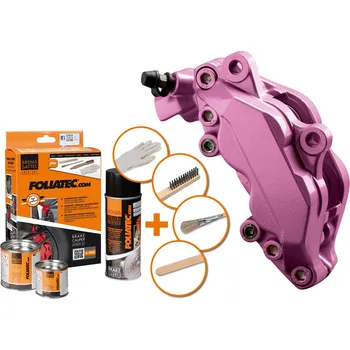 Přislušenství brzdového systému Foliatec, barva na brzdové třmeny - růžová metal
