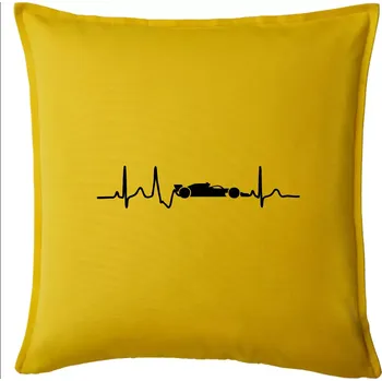 Polštář EKG formule - Polštář 50x50 - 50x50 - Pouze potah ( Žlutá )