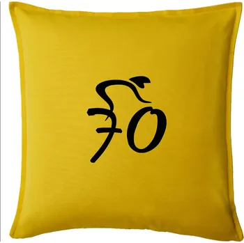 Polštář Cyklista slaví sedmdesátku (70) - Polštář 50x50 - 50x50 - Pouze potah ( Žlutá )