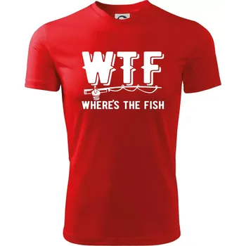 Wheres's the Fish WTF - Dětské triko sportovní (dresovina) - 146 cm/10 let ( Červená )