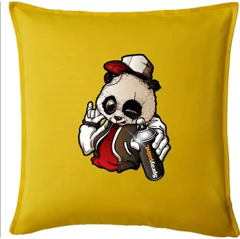Polštář Graffiti panda - Polštář 50x50 - 50x50 - Pouze potah ( Žlutá )