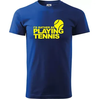 Pánské tričko Playing tennis - Triko extra velké (5-8XL) - 6XL ( Královská modrá )