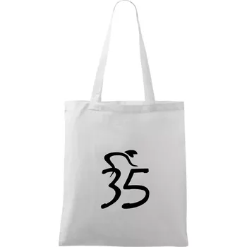 Cyklista slaví pětatřicítku (35) - Taška bavlněná - 42 x 38 cm ( Bílá )