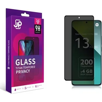 JP Titan Privacy extra odolné tvrzené sklo, Xiaomi Redmi Note 14 Pro 5G, černé