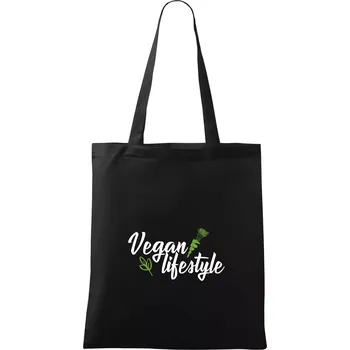 Vegan lifestyle - Taška bavlněná - 42 x 38 cm ( Černá )