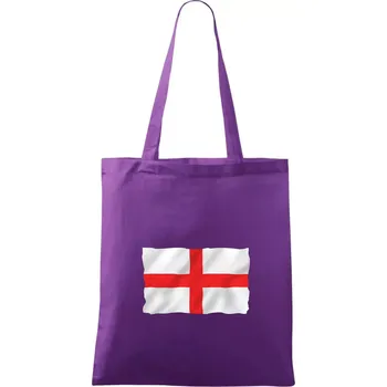 Anglická vlajka vlající - Taška bavlněná - 42 x 38 cm ( Fialová )