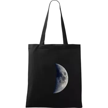 Nákupní taška Fotky planet - měsíc - Taška bavlněná - 42 x 38 cm ( Černá )