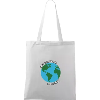 Zastavte zemi chci vystoupit - Taška bavlněná - 42 x 38 cm ( Bílá )