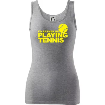 Dámské tričko Playing tennis - Dámské tílko - XL ( Tmavě šedý melír )