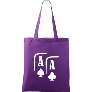 Poker AA - Taška bavlněná - 42 x 38 cm ( Fialová )