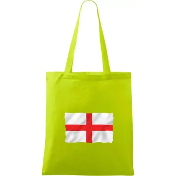 Anglická vlajka vlající - Taška bavlněná - 42 x 38 cm ( Limetková )