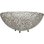 Miska ABSTRACT LEAF 45 cm stříbrná