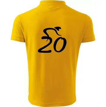 Pánská košile Cyklista slaví dvacítku (20) - Polokošile pánská Pique Polo 203 - XL ( Žlutá )