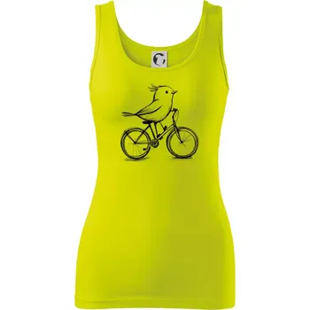 Ptáček na kole - Dámské tílko - S ( Limetková )