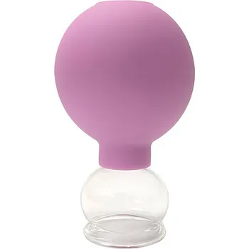 Baňkování Skleněné vakuové baňky Acus Med s gumovým balonkem - fialová 2,5 cm