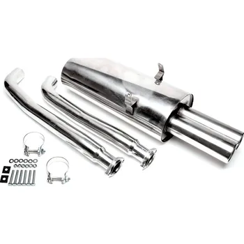 Zadní díl výfuku TA Technix sportovní nerezový catback výfuk - BMW 3 E36 325i / 328i kromě Compact, 2x 76 mm rovná nerezová koncovka s pertlem