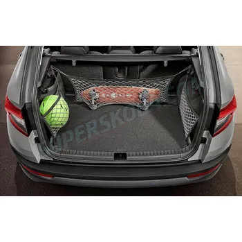 Vana do kufru Škoda Karoq - set sítí do kufru V3 šedé