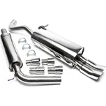 TA Technix sportovní nerezový catback výfuk - VW Polo (9N, 02-09), 2x 76 mm DTM zahnutá nerezová koncovka bez pertlu