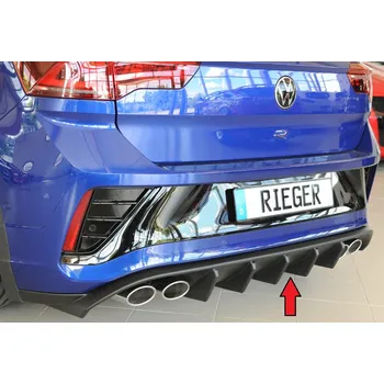 PC tuning Rieger vložka zadního nárazníku pro Volkswagen T-roc R A1 5-dvéř., plast ABS bez povrchové úpravy