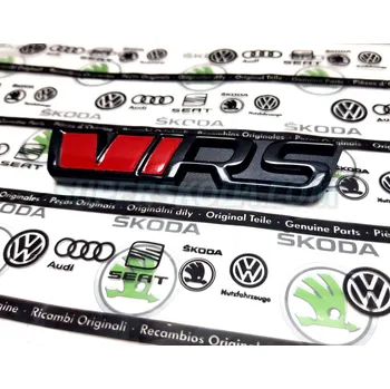 Polep vozidla Škoda Kodiaq logo přední masky RS v barvě MONTE CARLO BLACK GLOWING RED