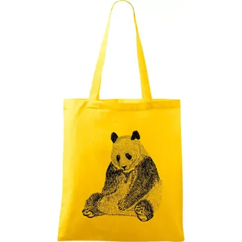 Smutná panda - Taška bavlněná - 42 x 38 cm ( Žlutá )