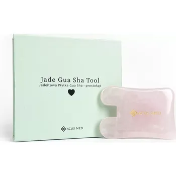 Masáž Jadeitová masážní destička - Gua Sha - růžová