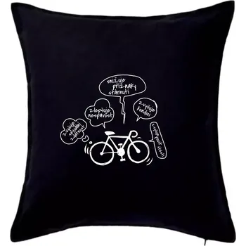 Polštář Výhody cyklistiky - Polštář 50x50 - 50x50 - Pouze potah ( Černá )