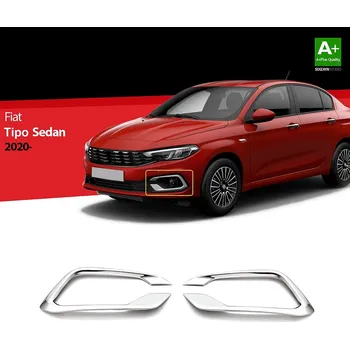 Nerez rámečky mlhovek Fiat Tipo Sedan FL - lesklý chrom