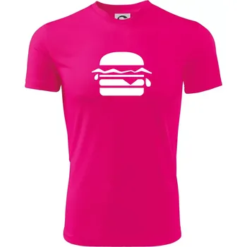 Hamburger ikona - Dětské triko sportovní (dresovina) - 158 cm/12 let ( Neon Pink )