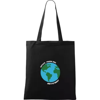Nákupní taška Zastavte zemi chci vystoupit - Taška bavlněná - 42 x 38 cm ( Černá )