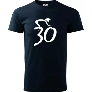 Pánské tričko Cyklista slaví třicítku (30) - Triko extra velké (5-8XL) - 8XL ( Námořní modrá (velmi tmavá - téměř černá) )