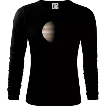 Fotky planet - Jupiter - Triko s dlouhým rukávem FIT-T long sleeve - S ( Černá )