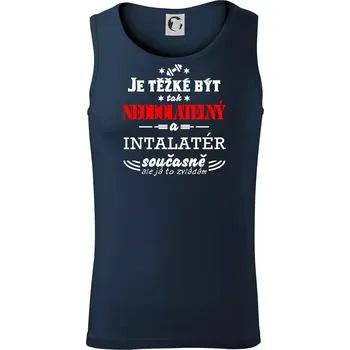 Pánské termoprádlo Je těžké být neodolatelný instalatér - Tílko pánské Core - L ( Námořní modrá (velmi tmavá - téměř černá) )