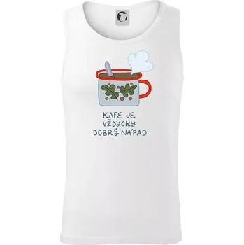 Kafe je vždycky dobrý nápad (studio-arte.cz) - Tílko pánské Core - 2XL ( Bílá )