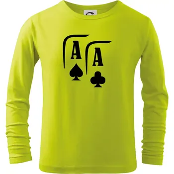 Dětská móda Poker AA - Triko dětské Long Sleeve - 134 cm/8 let ( Limetková )