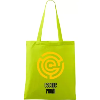 Escape room labyrint - Taška bavlněná - 42 x 38 cm ( Limetková )