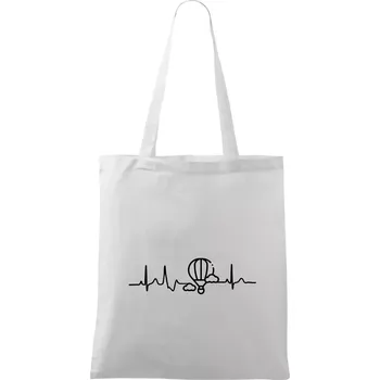 EKG létání balonem - Taška bavlněná - 42 x 38 cm ( Bílá )