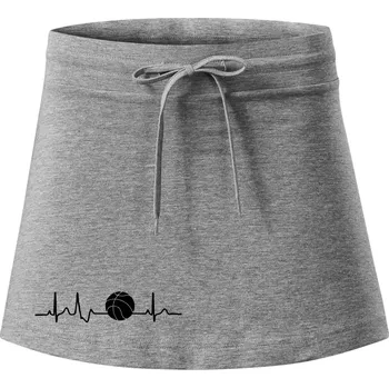 Dámská sukně EKG basketbal míč - Sportovní sukně - two in one - M ( Tmavě šedý melír )