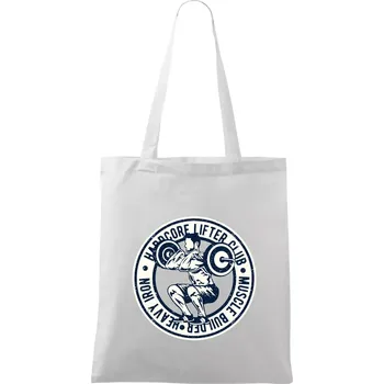 Nákupní taška Hardcore Lifter heavy iron - Taška bavlněná - 42 x 38 cm ( Bílá )