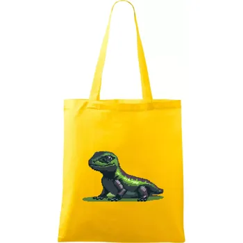 Nákupní taška Leguán pixel - Taška bavlněná - 42 x 38 cm ( Žlutá )