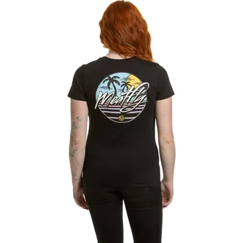 Dámské tričko Meatfly dámské tričko Shori Black | Černá | Velikost L | 100% bavlna