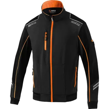 Pánská softshellová bunda Sparco technická softshell lehká bunda, barva: černo-oranžová