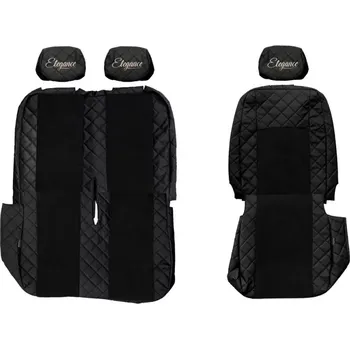Ochranný autopotah Potahy sedadel (1+2) - Elegance Q, VOLKSWAGEN TRANSPORTER T5 (01.2003-12.2015) & VOLKSWAGEN TRANSPORTER T6 (01.2016-12.2021) - Dvojité sedadlo spolujezdce 1+2